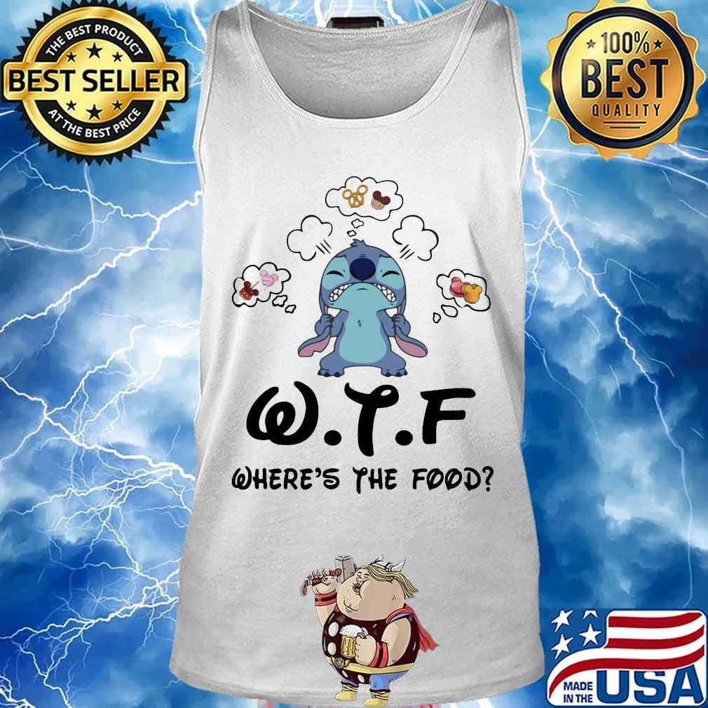 Stitch wtf where's the food white s Tank top