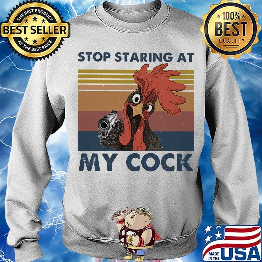 Stop staring at my cock vintage retro s Sweater