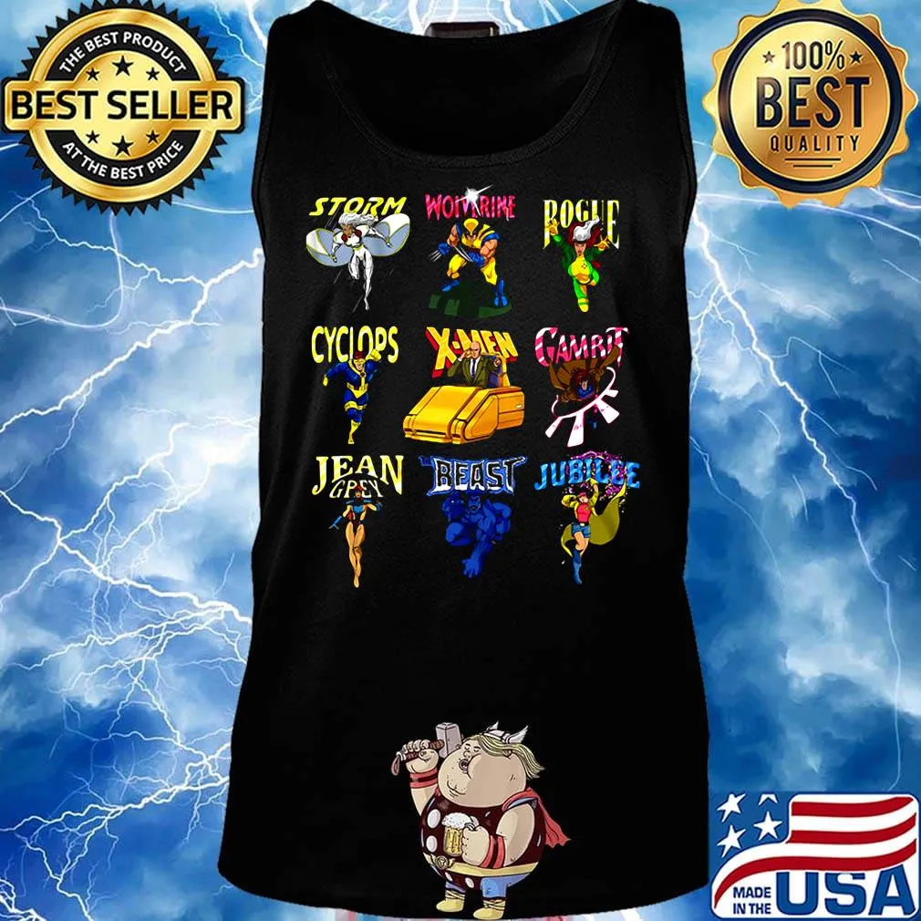 Storm worrine rogue cyclops x men gambit jean grey beast jublee s Tank top