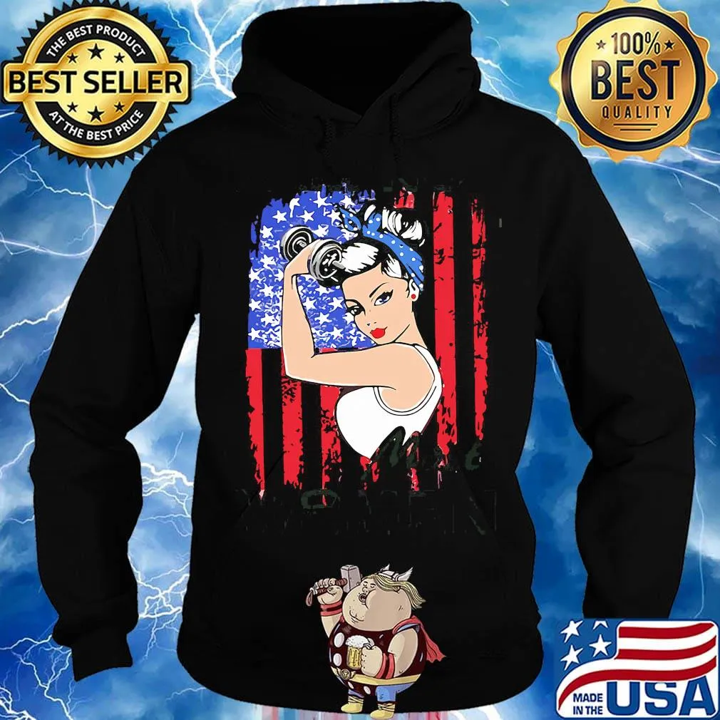 Strong woman wrestling american flag independence day s Hoodie