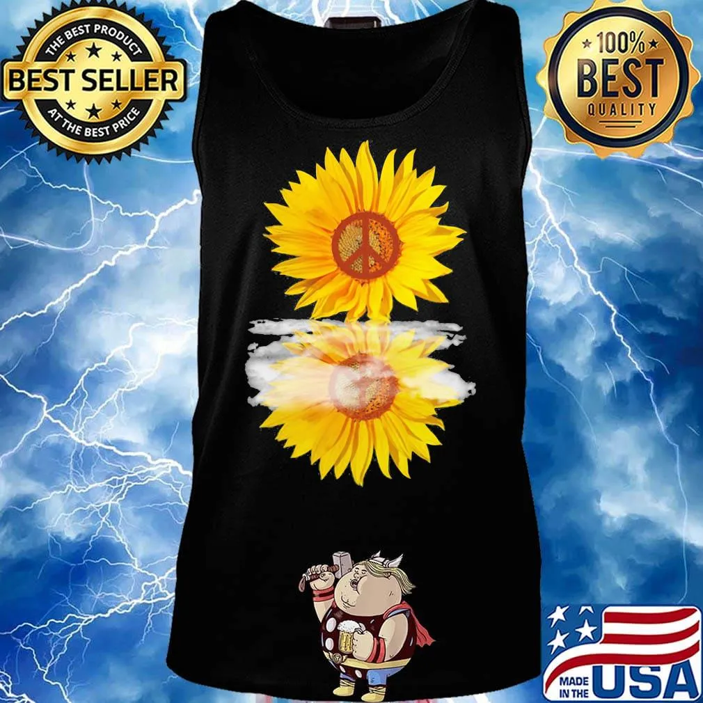 Sunflower hippie logo mirror s Tank top