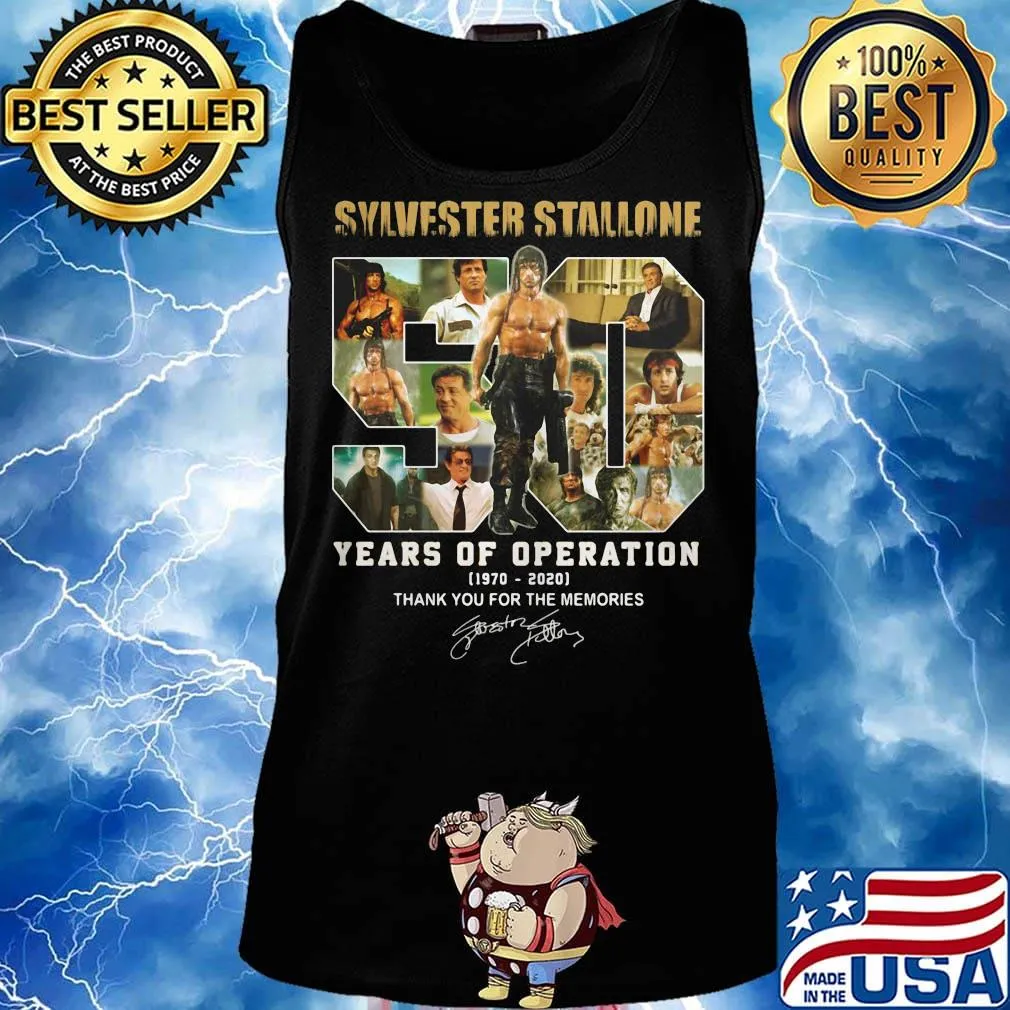 Sylvester stallone 50 years of operation 1970 2020 thank you for the memories signature s Tank top