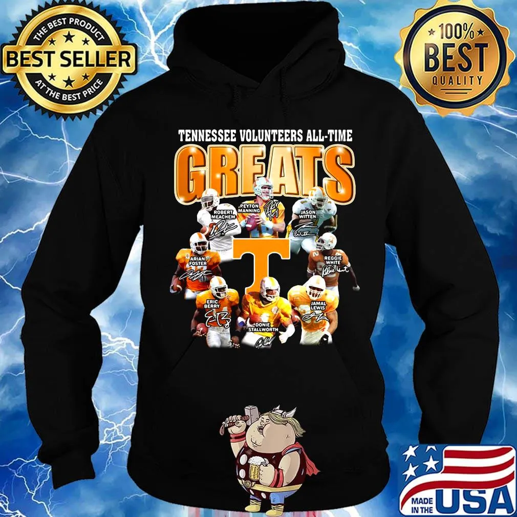 Tennessee volunteers all-time greats football players signatures s Hoodie