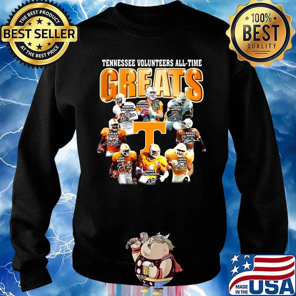 Tennessee volunteers all-time greats football players signatures s Sweater