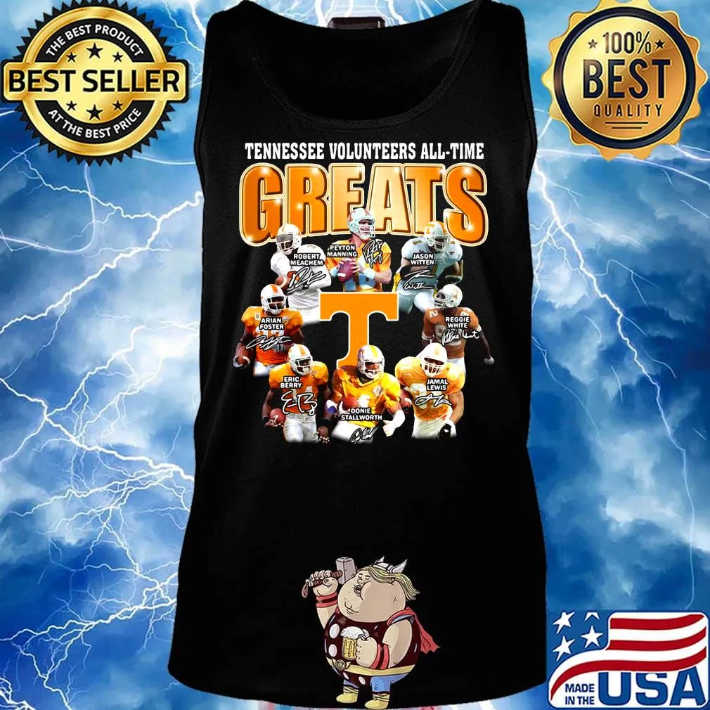 Tennessee volunteers all-time greats football players signatures s Tank top