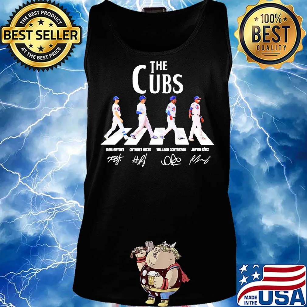 The chicago cubs baseball team abbey road signatures s Tank top
