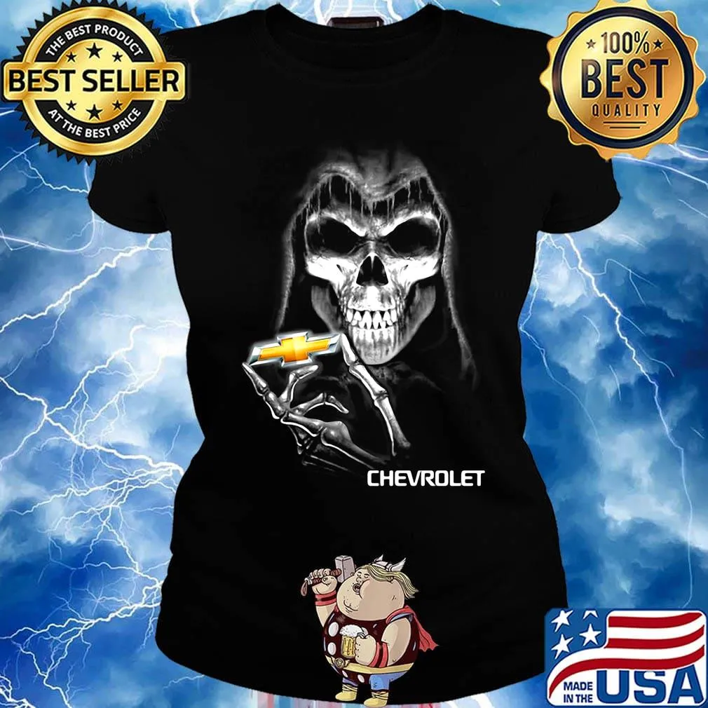 The death skull chevrolet logo s Ladies tee