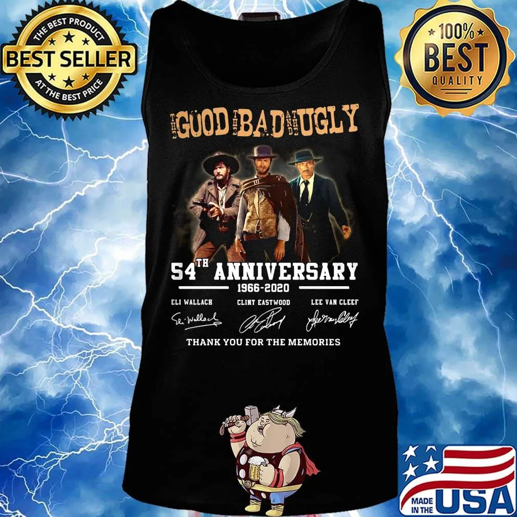 The good the bad and the ugly movie 54th anniversary 1966 2020 thank you for the memories signatures light s Tank top