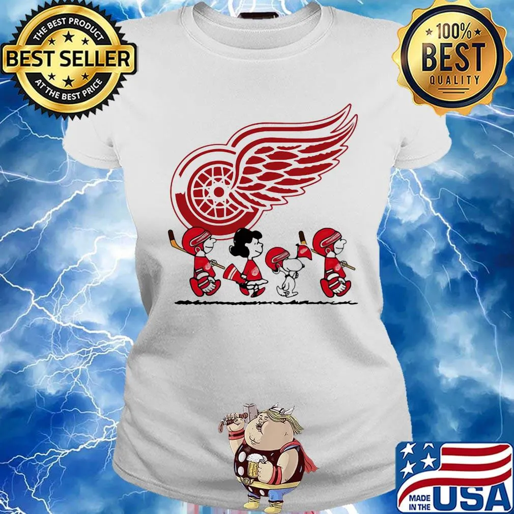 The peanuts detroit red wings hockey logo s Ladies tee