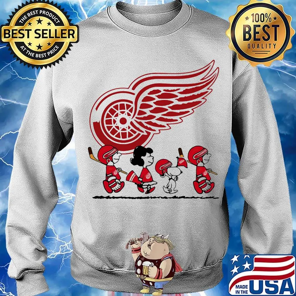 The peanuts detroit red wings hockey logo s Sweater