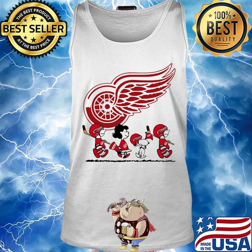 The peanuts detroit red wings hockey logo s Tank top
