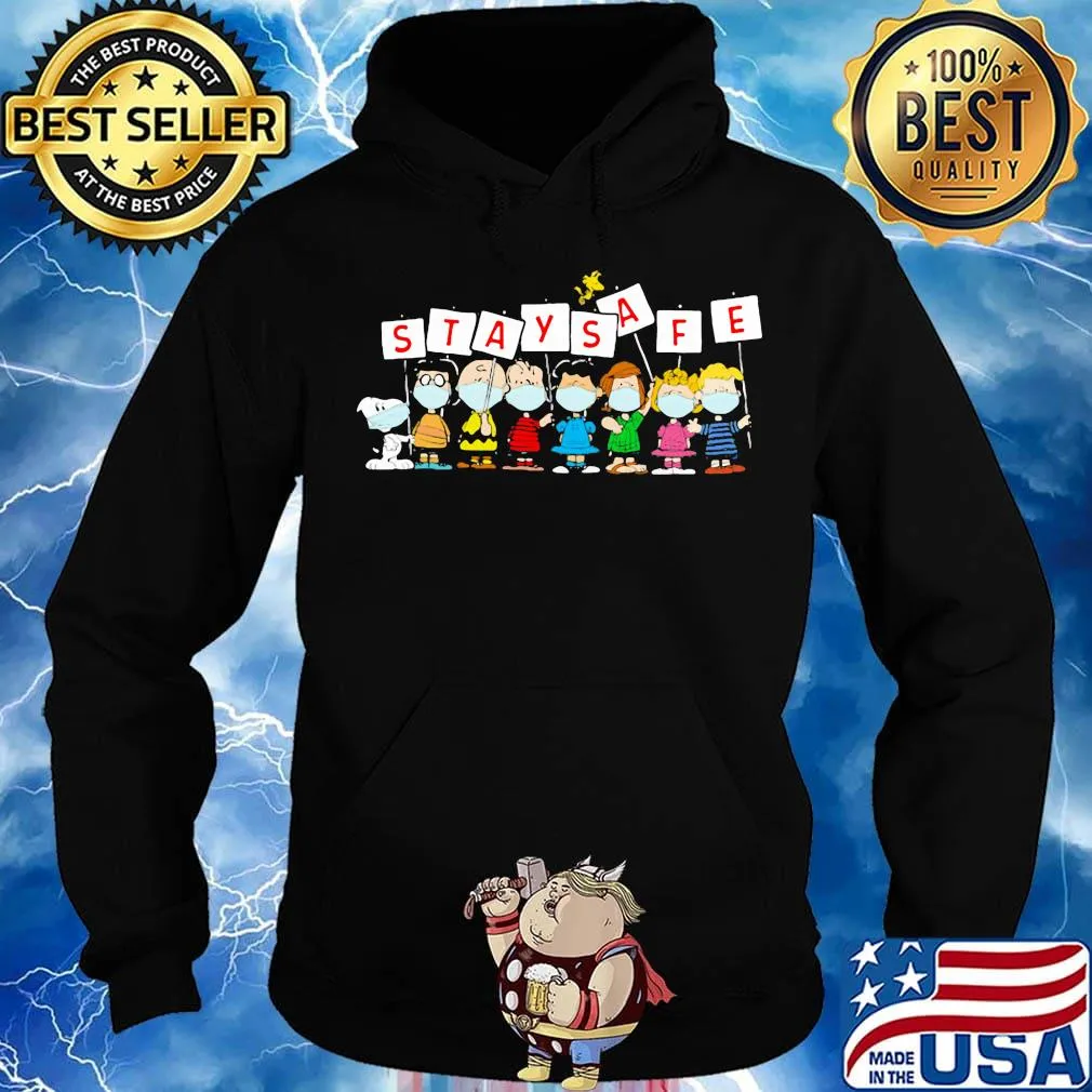 The peanuts mask stay safe s Hoodie
