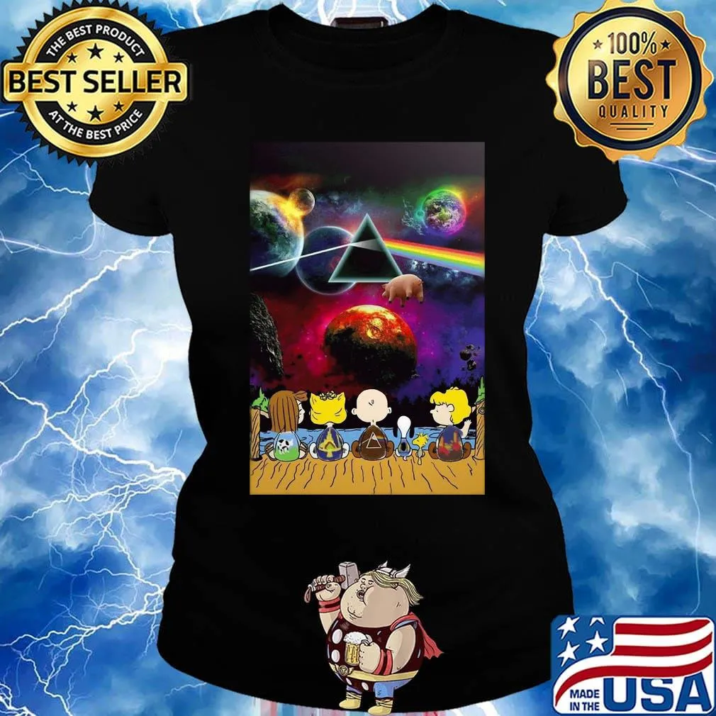 The peanuts seeing star wars pink floyd s Ladies tee