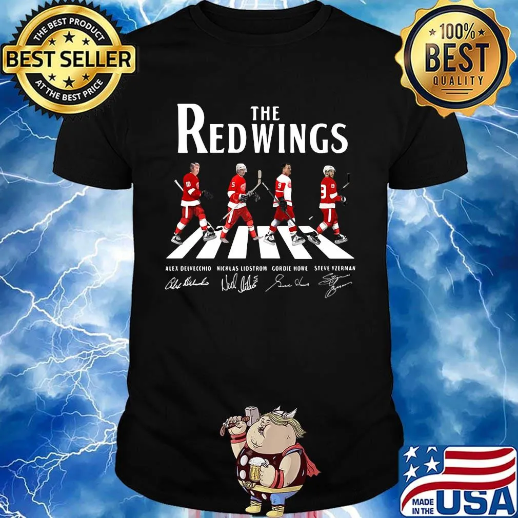 The red wings hockey team abbey road signatures shirt