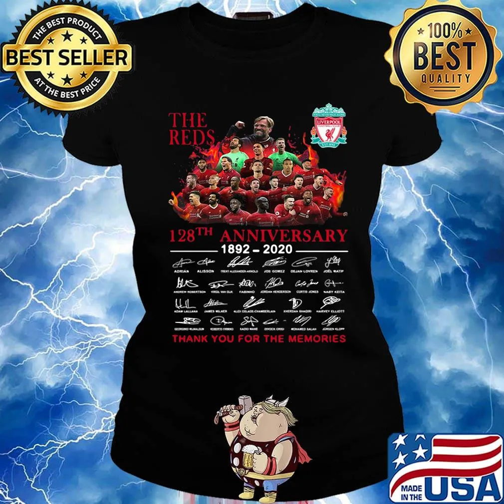 The reds 128th anniversary 1892 2020 thank you for the memories signatures s Ladies tee