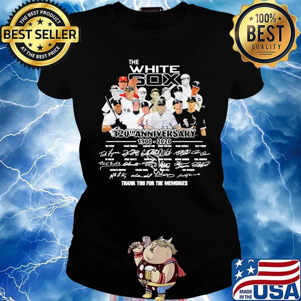 The white sox baseball 120th anniversary 1900 2020 thank you for the memories signatures s Ladies tee