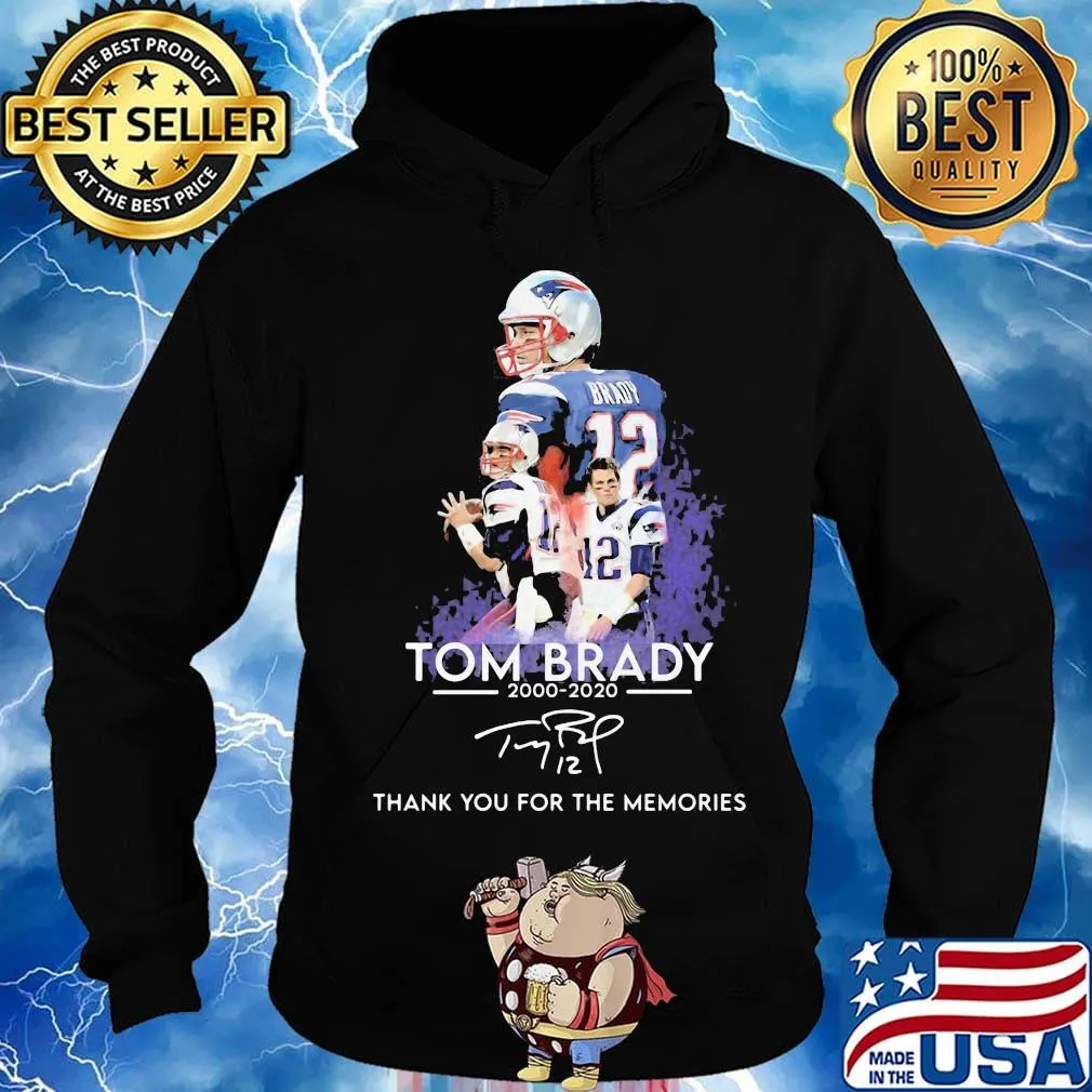 Tom brady 200 2020 new england patriots football thank you for the memories signatures s Hoodie