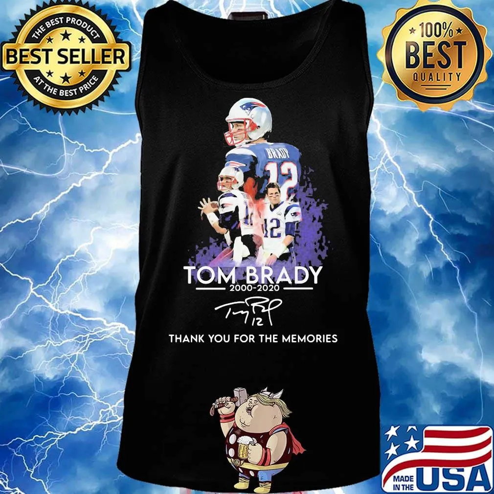 Tom brady 200 2020 new england patriots football thank you for the memories signatures s Tank top
