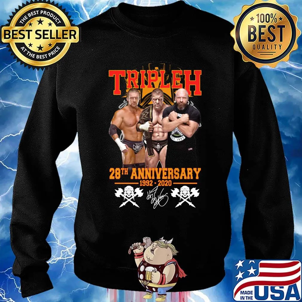 Triple h 28th anniversary 1992 2002 signature s Sweater