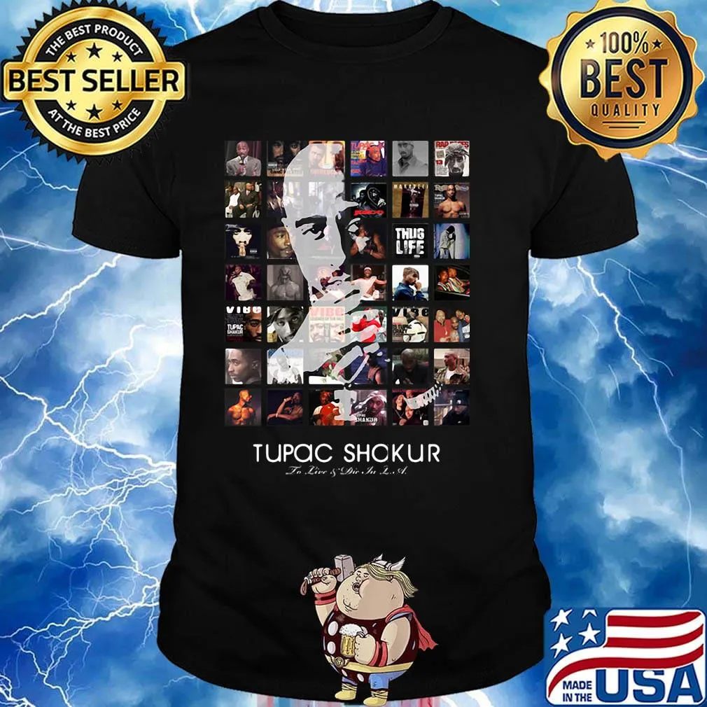 Tupac shakur rapper in live and let die shirt