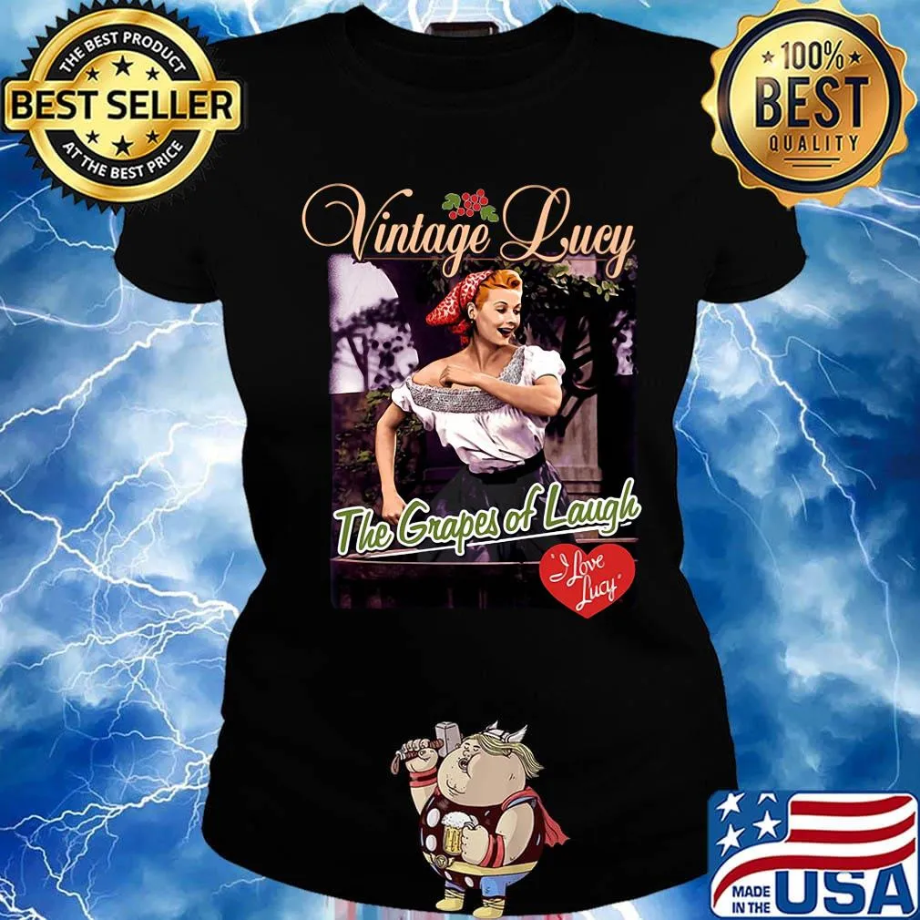 Vintage lucy the grapes of laugh i love lucy heart s Ladies tee