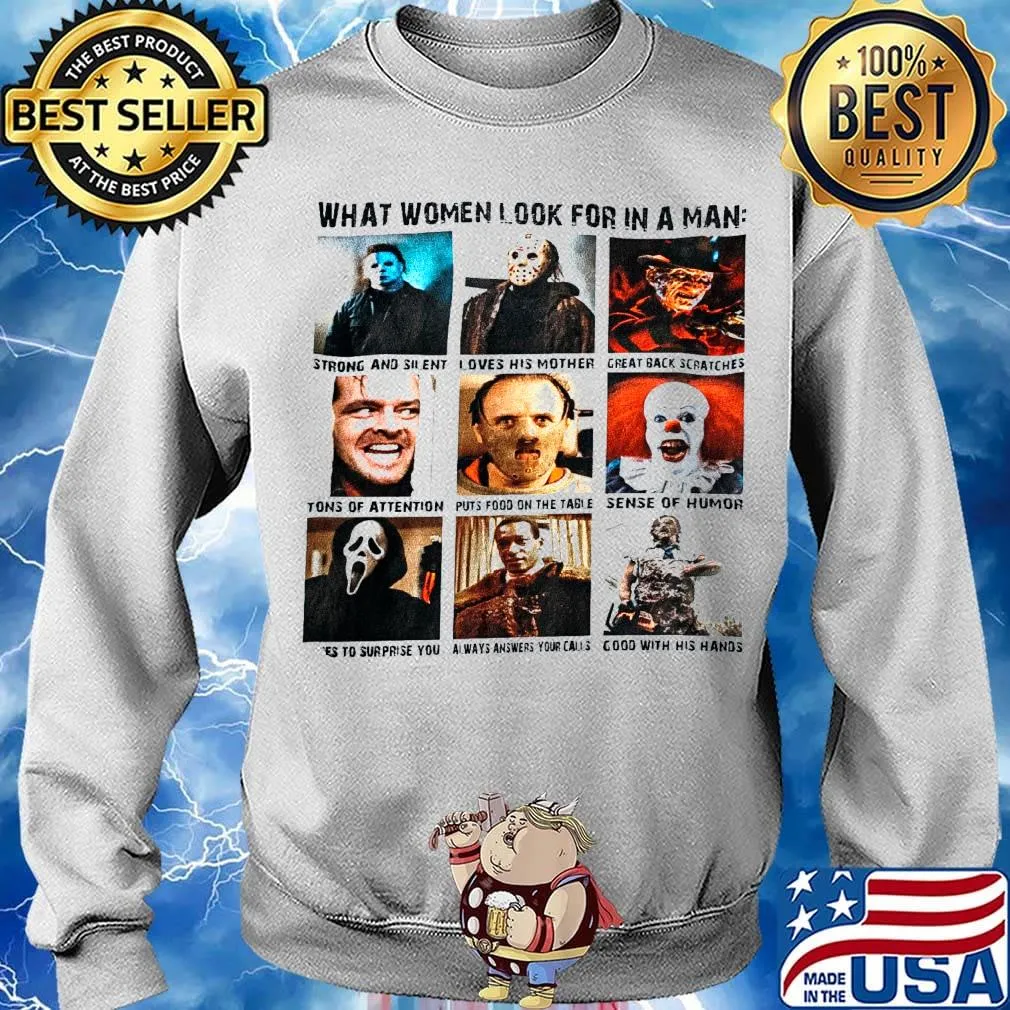 What women look for in a man strong and silent loves his mother Halloween s Sweater