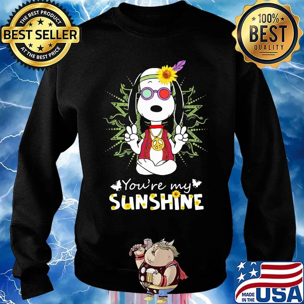 Yoga snoopy you're my sunshine sunflowers s Sweater