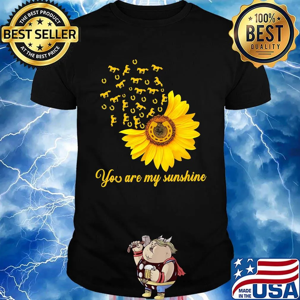 You are my sunshine sunflower horseshoe shirt