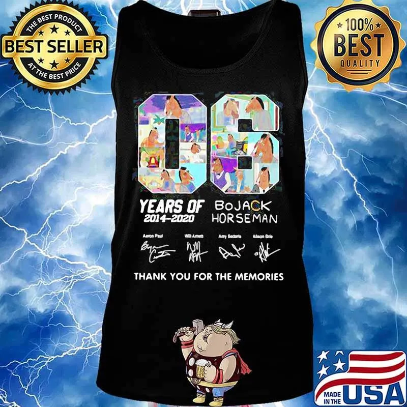 06 years of 2014 2020 bojack horseman thank you for the memories signatures s Tank top