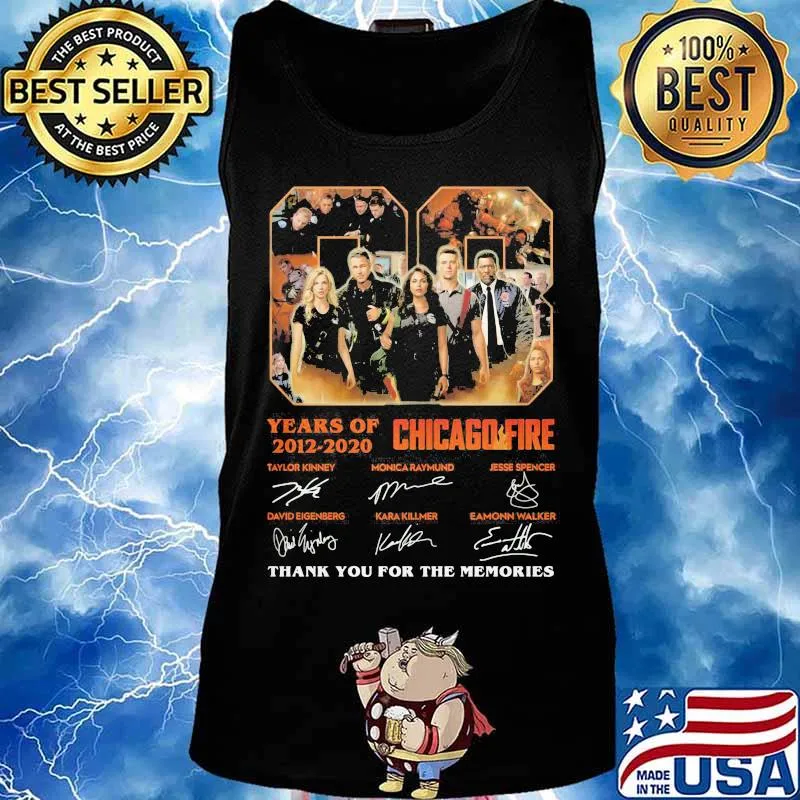 08 years of 2012 2020 chicago fire thank you for the memories signatures s Tank top