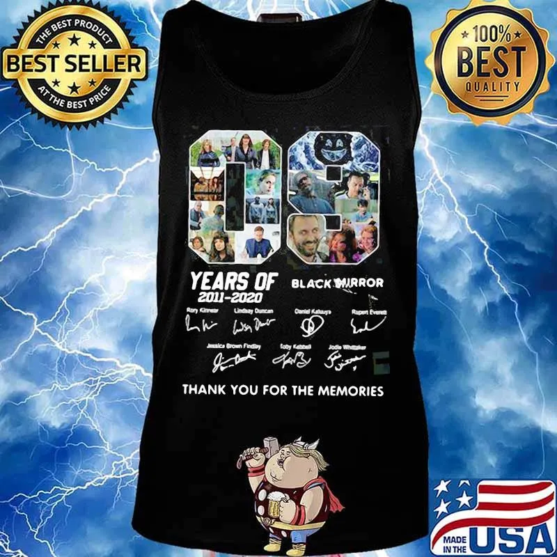 09 years of 2011 2020 black mirror thank you for the memories signatures s Tank top