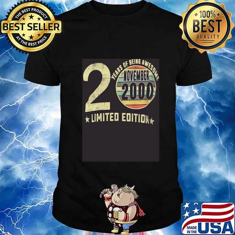 20 years of being awesome november 2000 limited edition vintage retro shirt