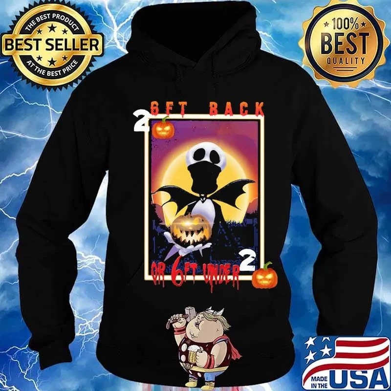 2020 Skull Witch 6Ft back or 6Ft under Halloween s Hoodie