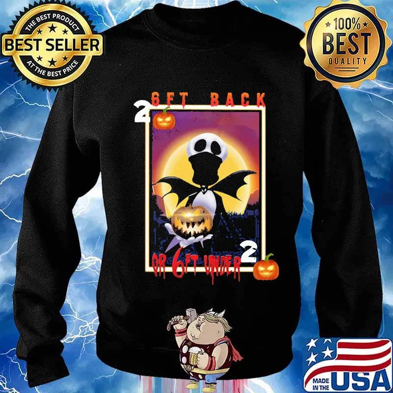 2020 Skull Witch 6Ft back or 6Ft under Halloween s Sweater