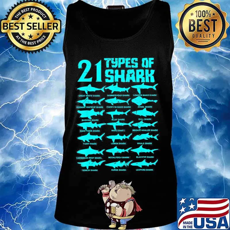 21 types of shark Marine Biology s Tank top