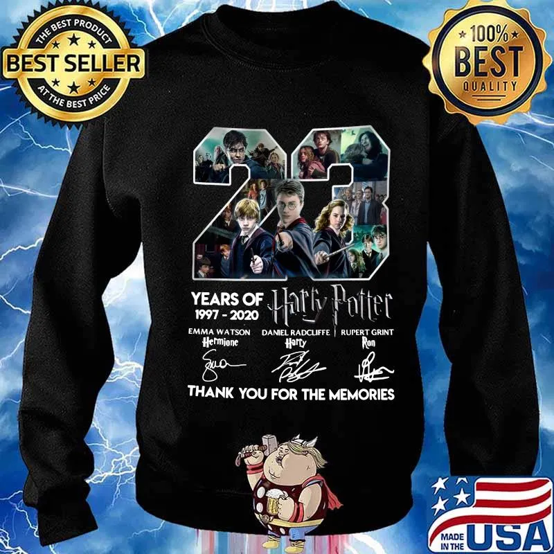23 years of 1997 2020 harry potter thank you for the memories signatures s Sweater