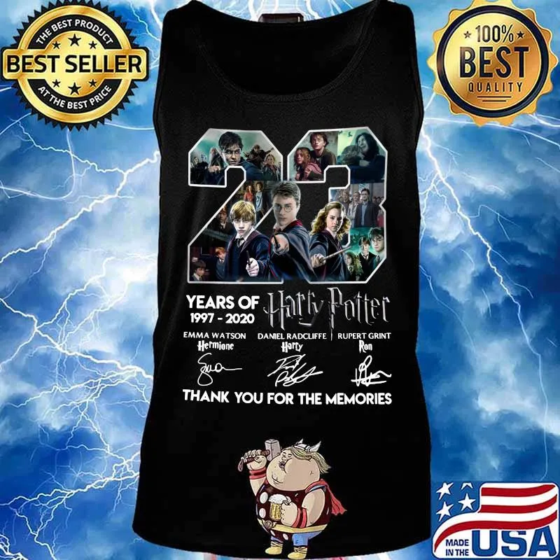 23 years of 1997 2020 harry potter thank you for the memories signatures s Tank top