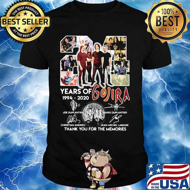 24 years of 1994 2020 golira thank you for the memories signatures shirt