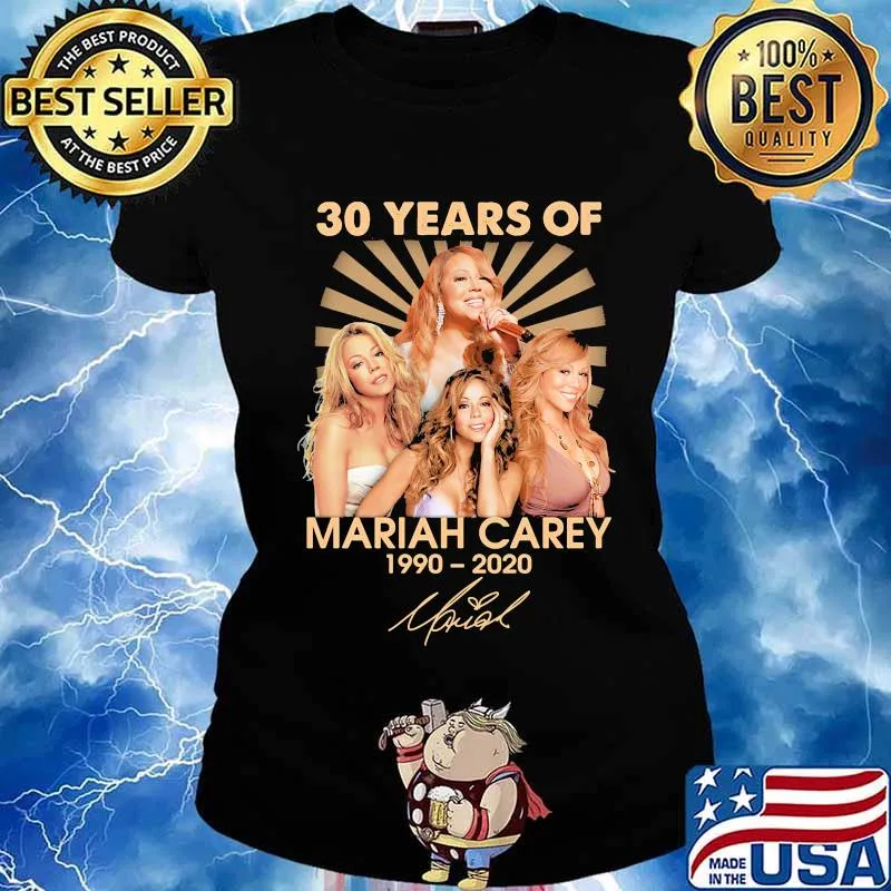 30 years of mariah carey 1990 2020 signature s Ladies tee