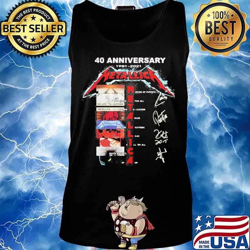 40th anniversary 1981 2021 metallica band members signatures s Tank top