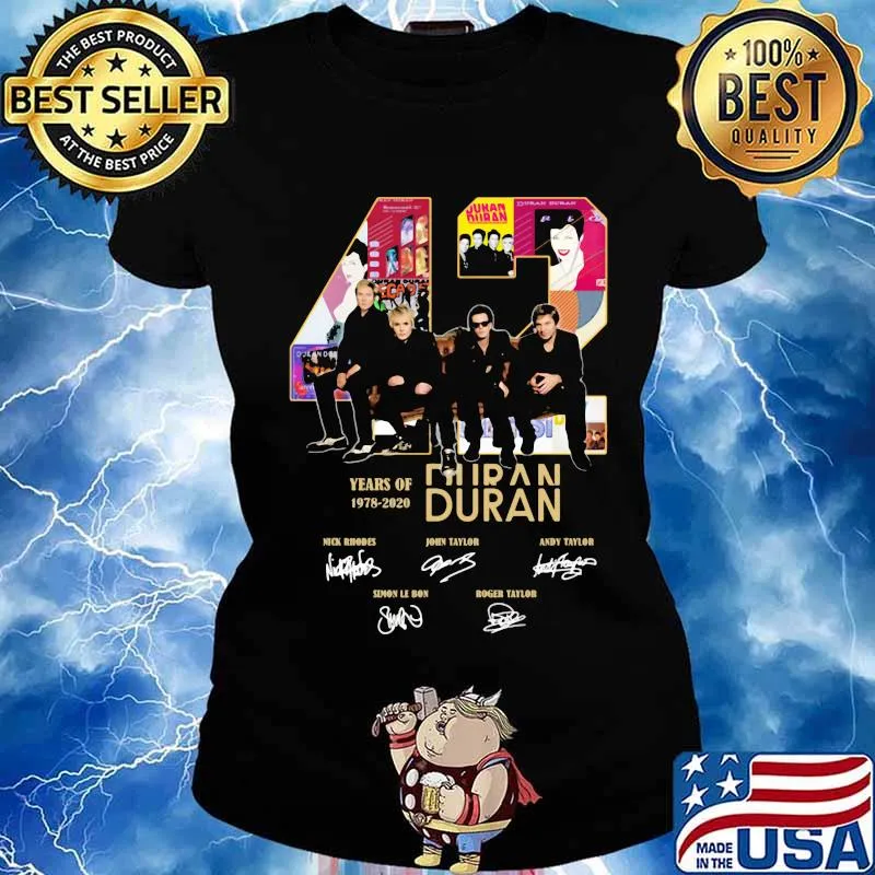 42 years of 1978 2020 duran signatures s Ladies tee
