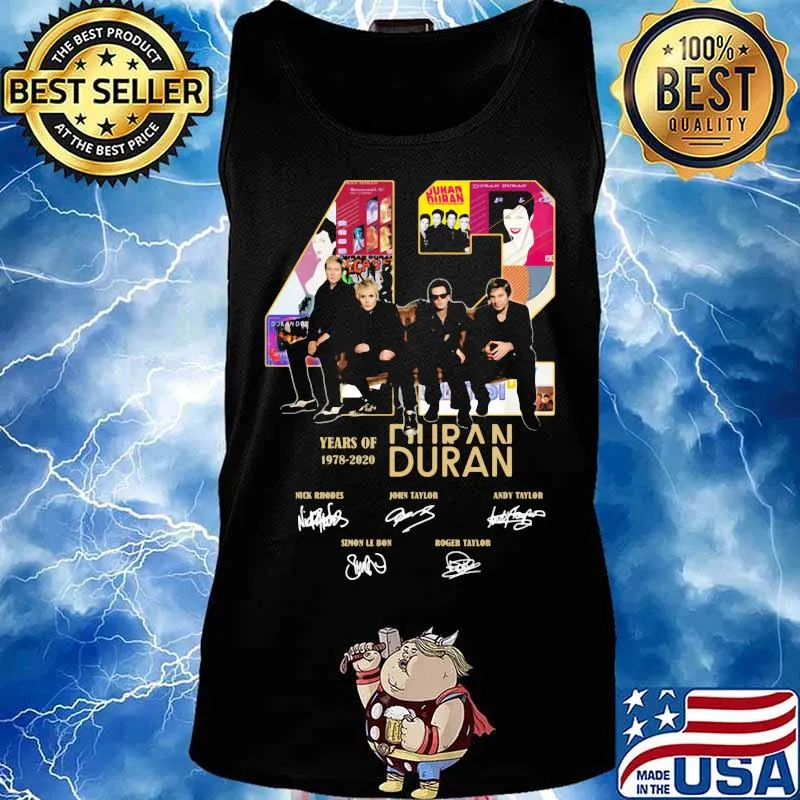 42 years of 1978 2020 duran signatures s Tank top