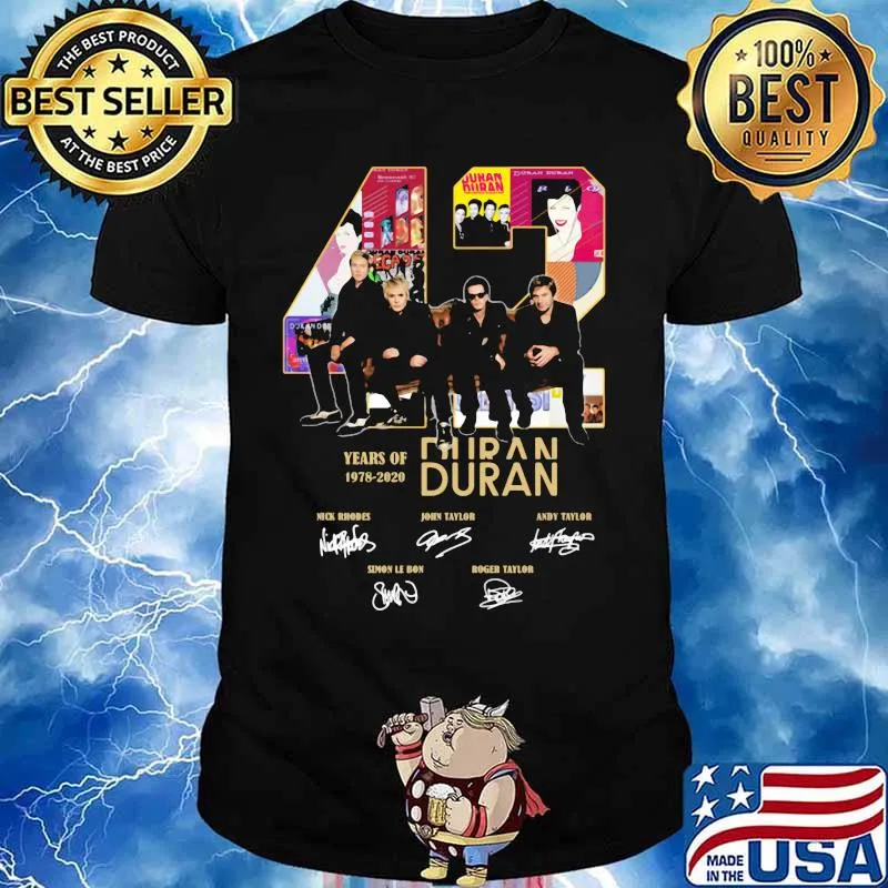 42 years of 1978 2020 duran signatures shirt