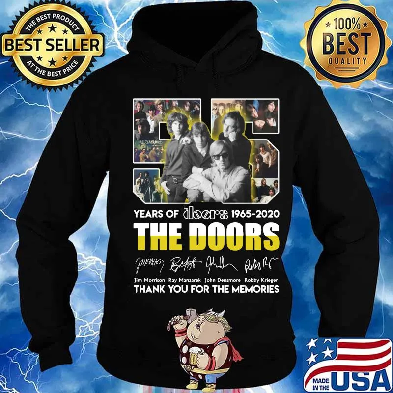 55 years of 1965 2020 the doors thank you for the memories signatures s Hoodie