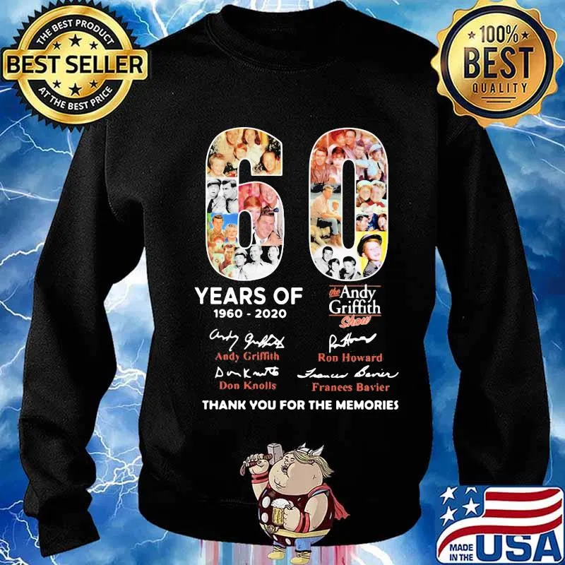 60 years of 1960 2020 the andy griffith show thank you for the memories signatures s Sweater