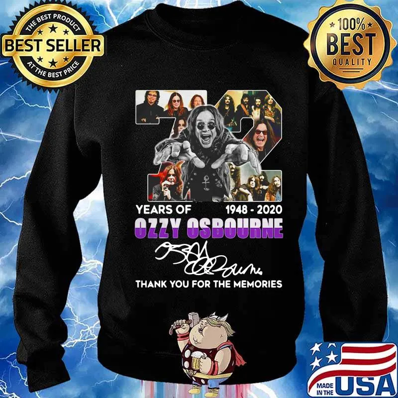 72 years of 1948 2020 ozzy osbourne thank you for the memories signature s Sweater