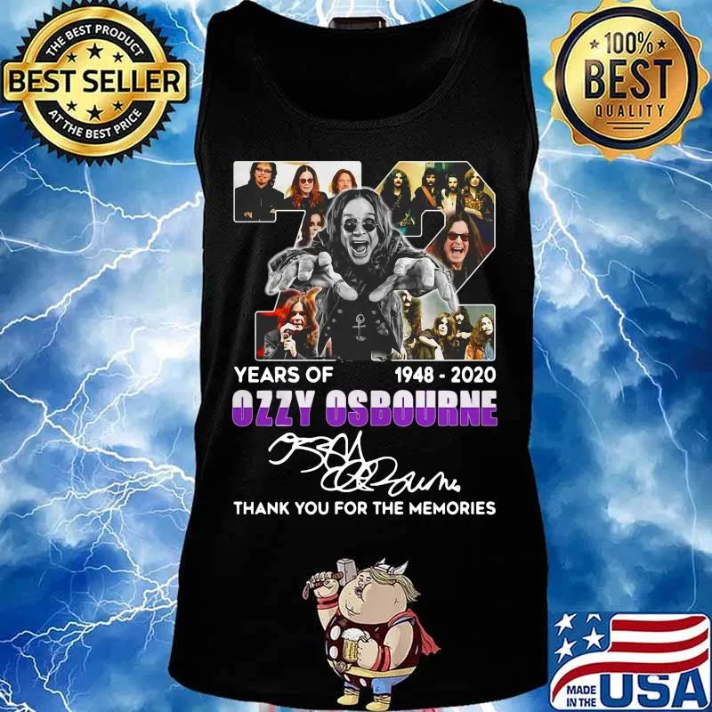 72 years of 1948 2020 ozzy osbourne thank you for the memories signature s Tank top