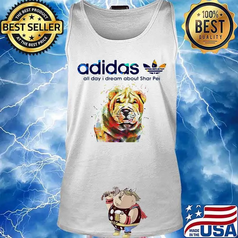 Adidas all day i dream about shar pei s Tank top