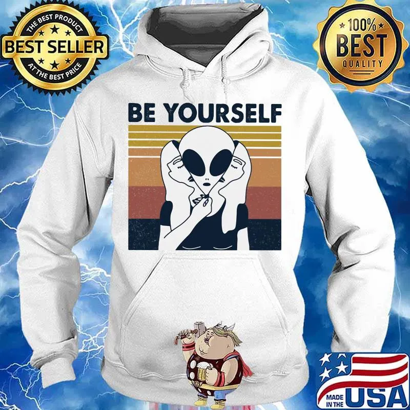 Alice be yourself vintage retro s Hoodie