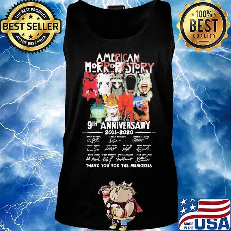 American horror story 9th anniversary 2011 2020 thank you for the memories signatures s Tank top